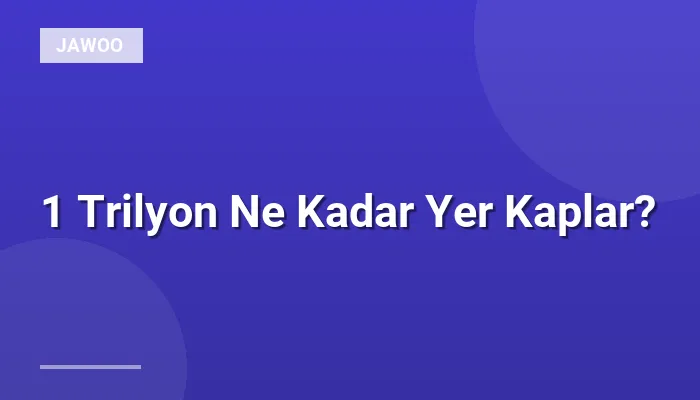 1 Trilyon Ne Kadar Yer Kaplar?