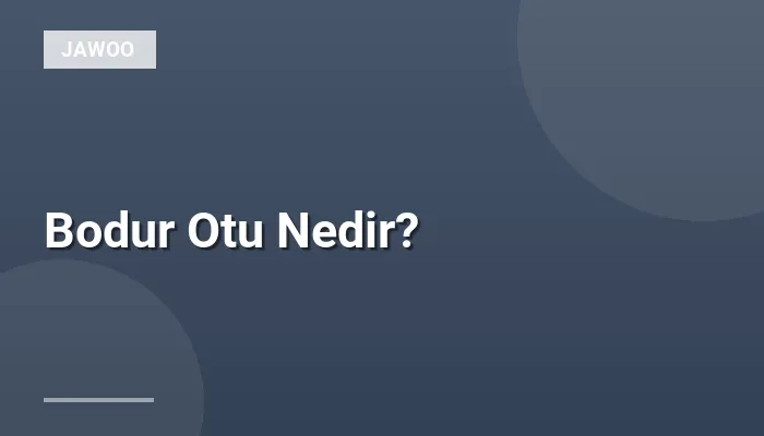 Bodur Otu Nedir?