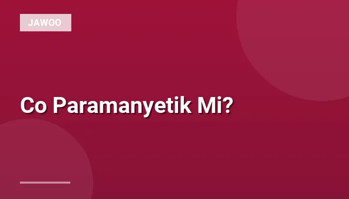 Co Paramanyetik Mi?