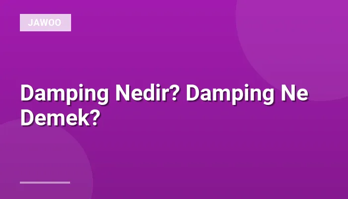 Damping Nedir? Damping Ne Demek?