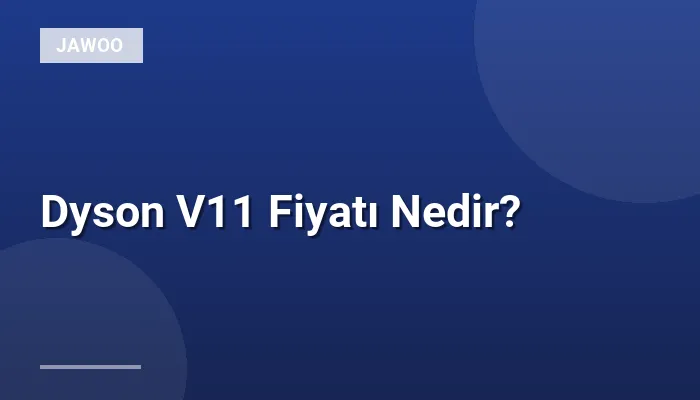 Dyson V11 Fiyatı Nedir?
