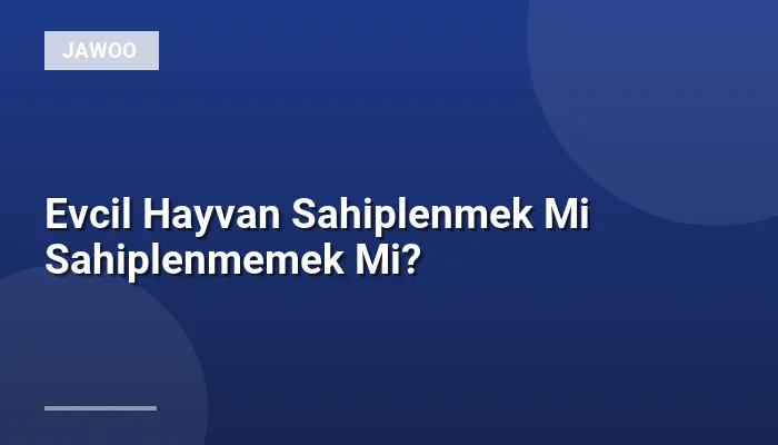 Evcil Hayvan Sahiplenmek Mi Sahiplenmemek Mi?