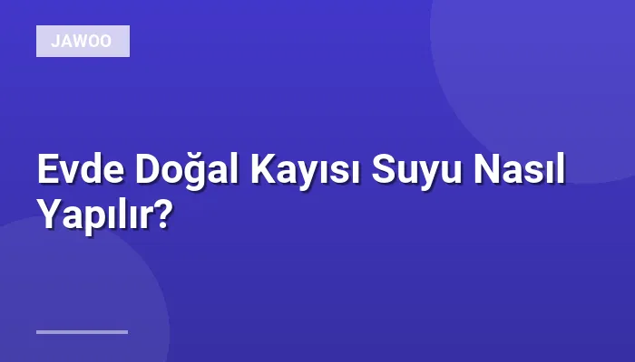 Evde Doğal Kayısı Suyu Nasıl Yapılır?