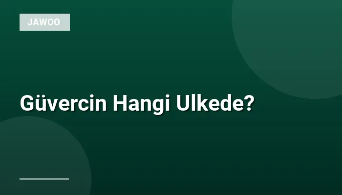 Güvercin Hangi Ulkede?
