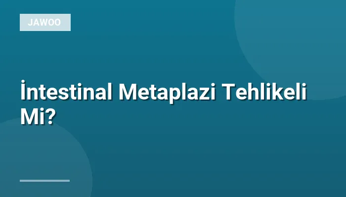 İntestinal Metaplazi Tehlikeli Mi?