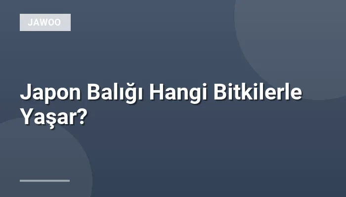 Japon Balığı Hangi Bitkilerle Yaşar?