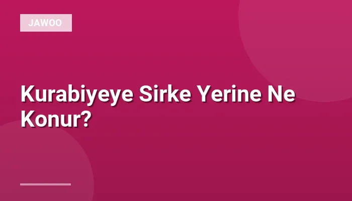 Kurabiyeye Sirke Yerine Ne Konur?