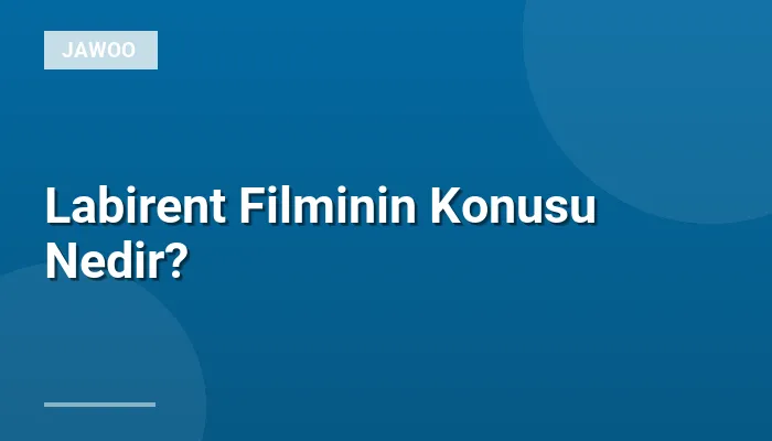 Labirent Filminin Konusu Nedir?