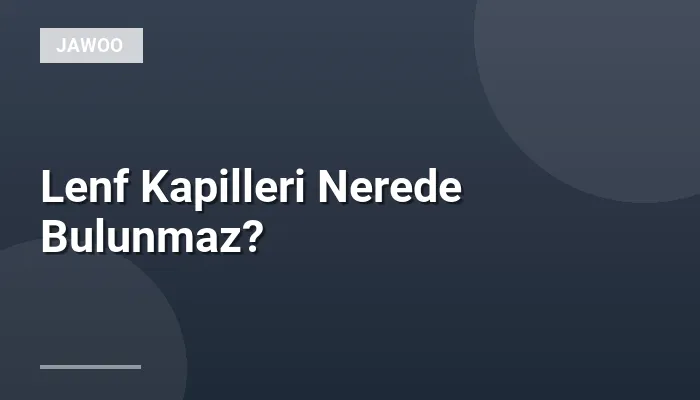 Lenf Kapilleri Nerede Bulunmaz?