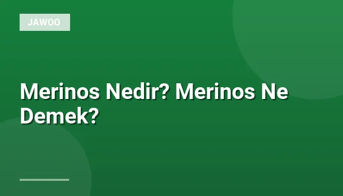 Merinos Nedir? Merinos Ne Demek?