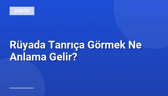 Rüyada Tanrıça Görmek Ne Anlama Gelir?