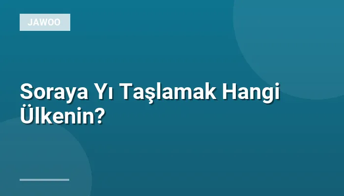 Soraya Yı Taşlamak Hangi Ülkenin?