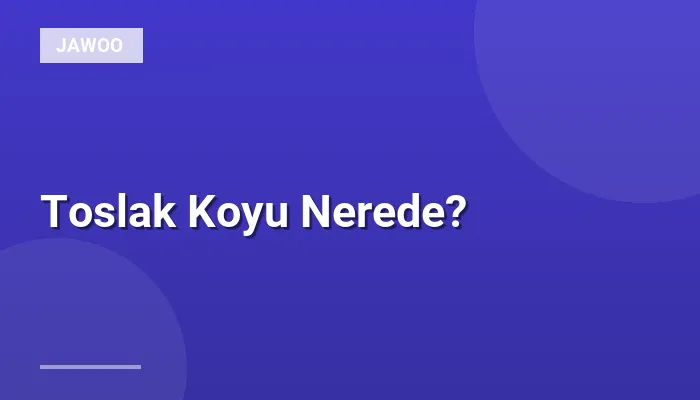 Toslak Koyu Nerede?