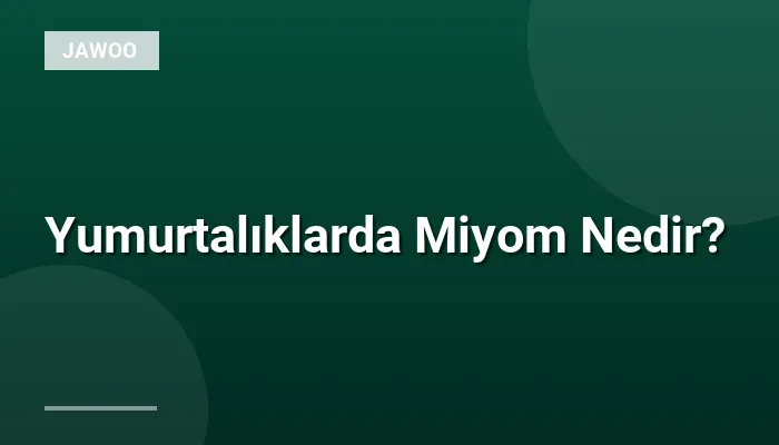 Yumurtalıklarda Miyom Nedir?