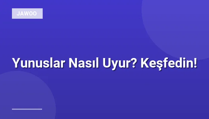 Yunuslar Nasıl Uyur? Keşfedin!