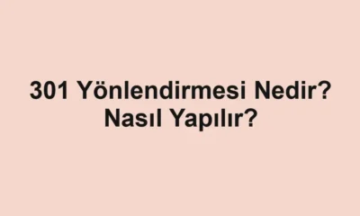 301 Yönlendirmesi Nedir? Nasıl Yapılır?