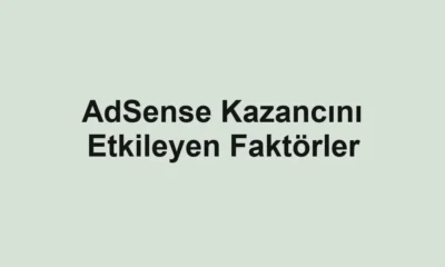 AdSense Kazancını Etkileyen Faktörler