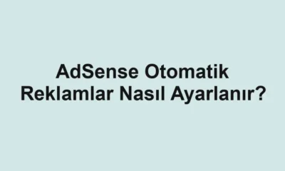 AdSense Otomatik Reklamlar Nasıl Ayarlanır?