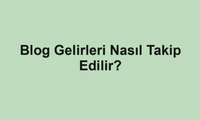 Blog Gelirleri Nasıl Takip Edilir?